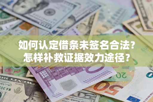 武汉如何认定借条未签名合法？怎样补救证据效力途径？